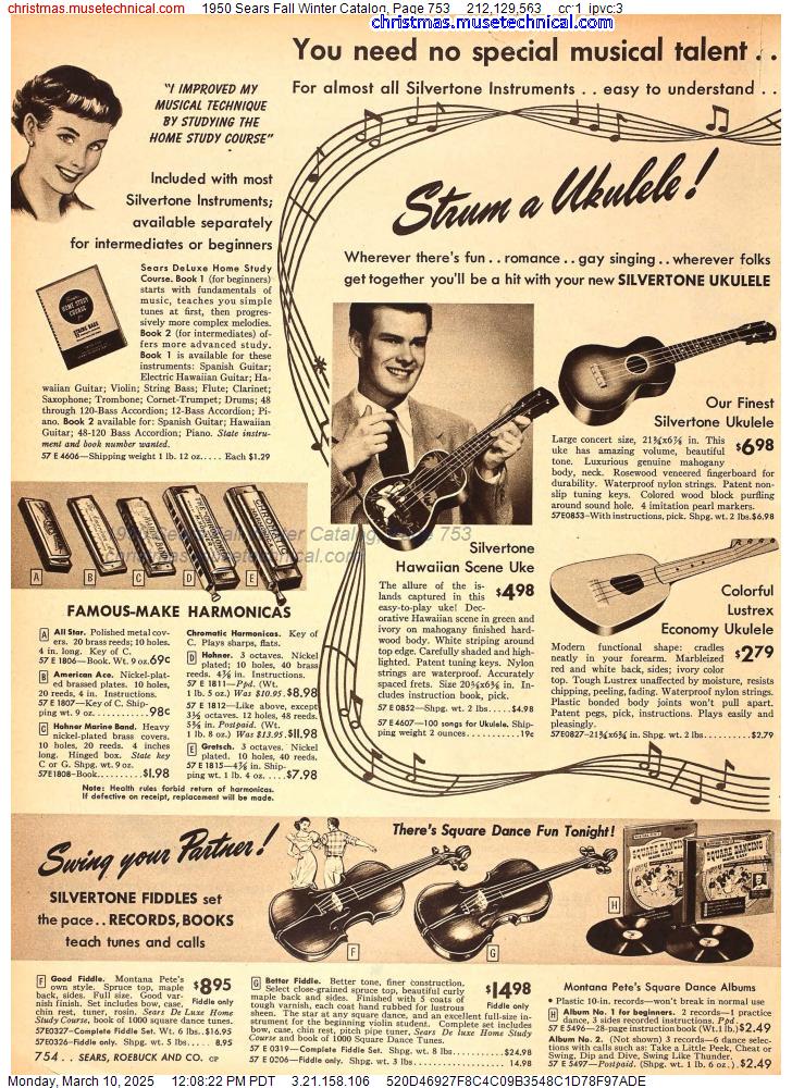 1950 Sears Fall Winter Catalog, Page 753