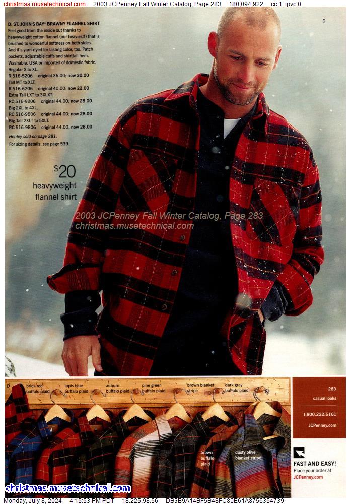 2003 JCPenney Fall Winter Catalog, Page 283