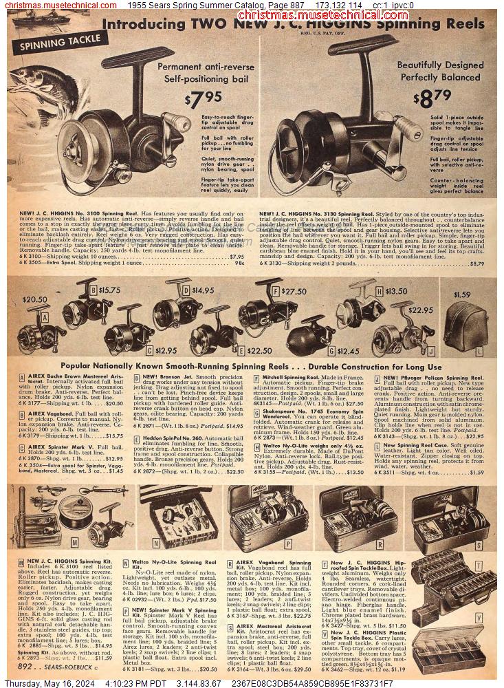 1955 Sears Spring Summer Catalog, Page 887