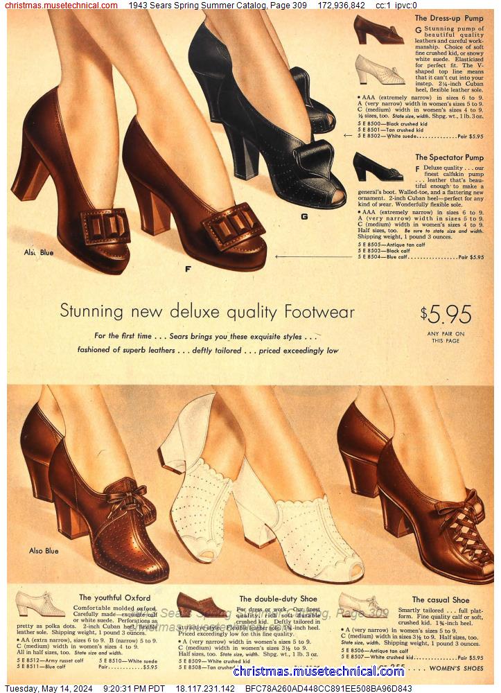 1943 Sears Spring Summer Catalog, Page 309