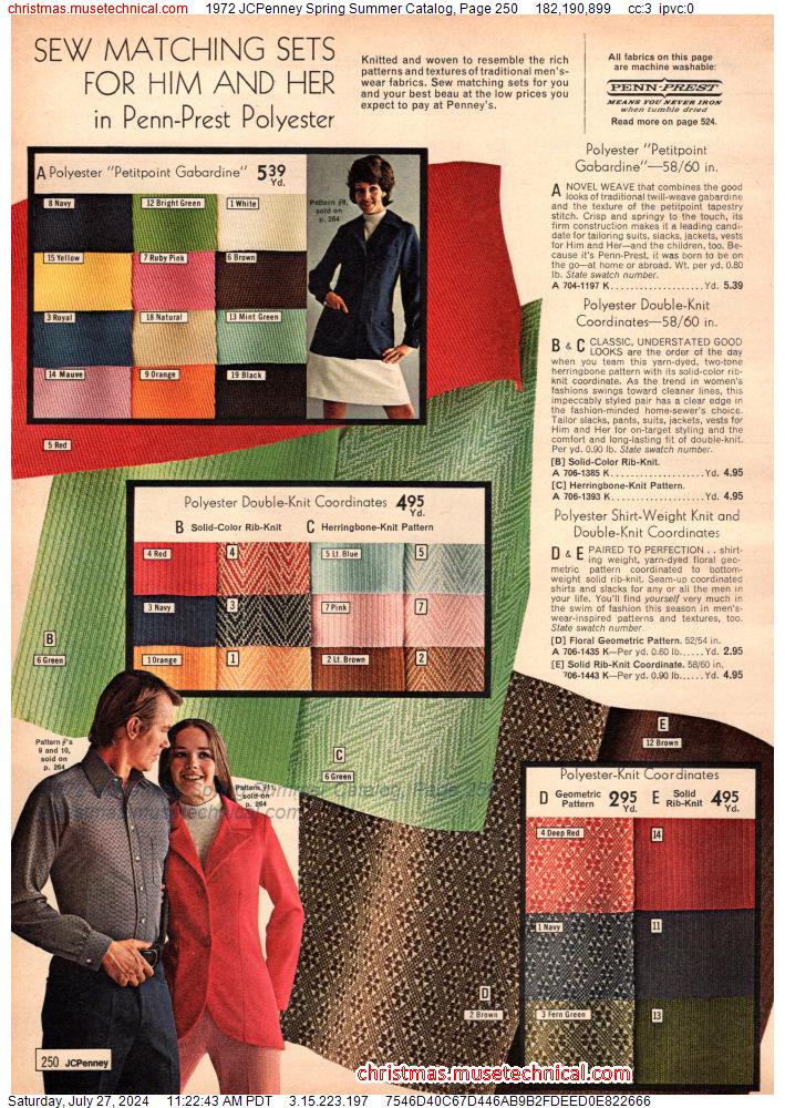 1972 JCPenney Spring Summer Catalog, Page 250