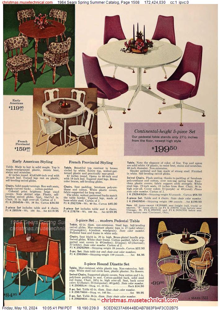 1964 Sears Spring Summer Catalog, Page 1508