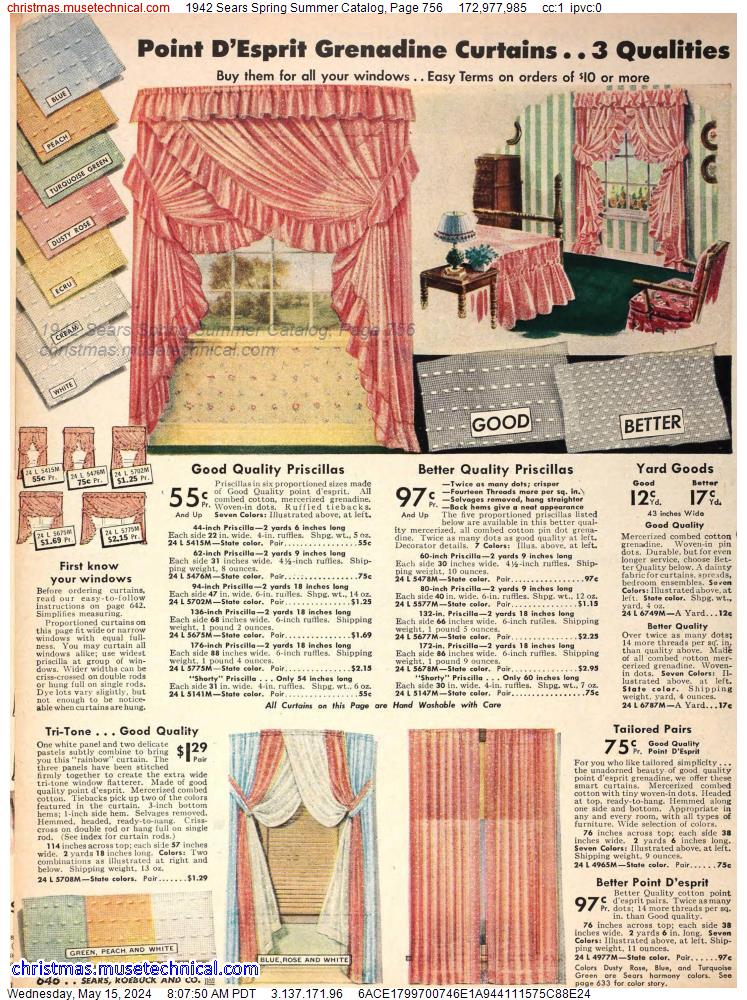 1942 Sears Spring Summer Catalog, Page 756