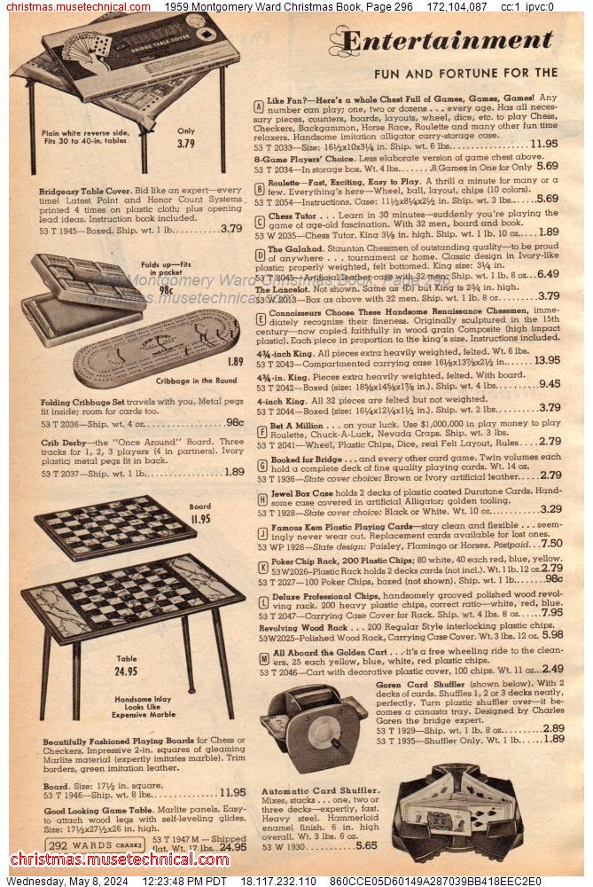 1959 Montgomery Ward Christmas Book, Page 296