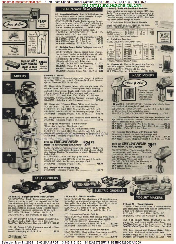 1979 Sears Spring Summer Catalog, Page 1004