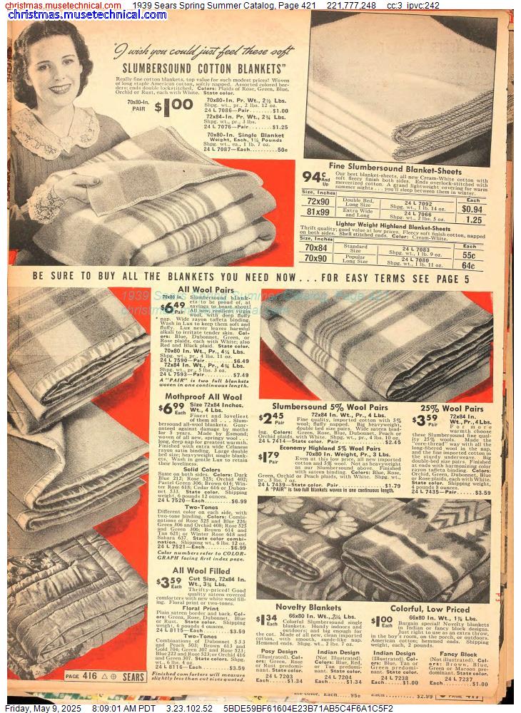 1939 Sears Spring Summer Catalog, Page 421