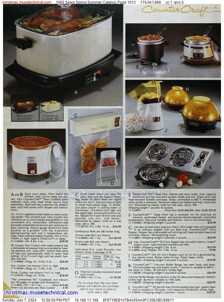 1985 Sears Spring Summer Catalog, Page 1013