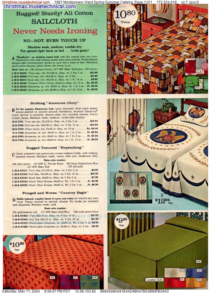 1967 Montgomery Ward Spring Summer Catalog, Page 1121