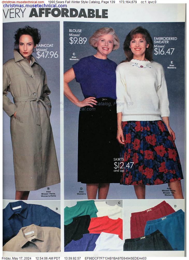 1990 Sears Fall Winter Style Catalog, Page 139