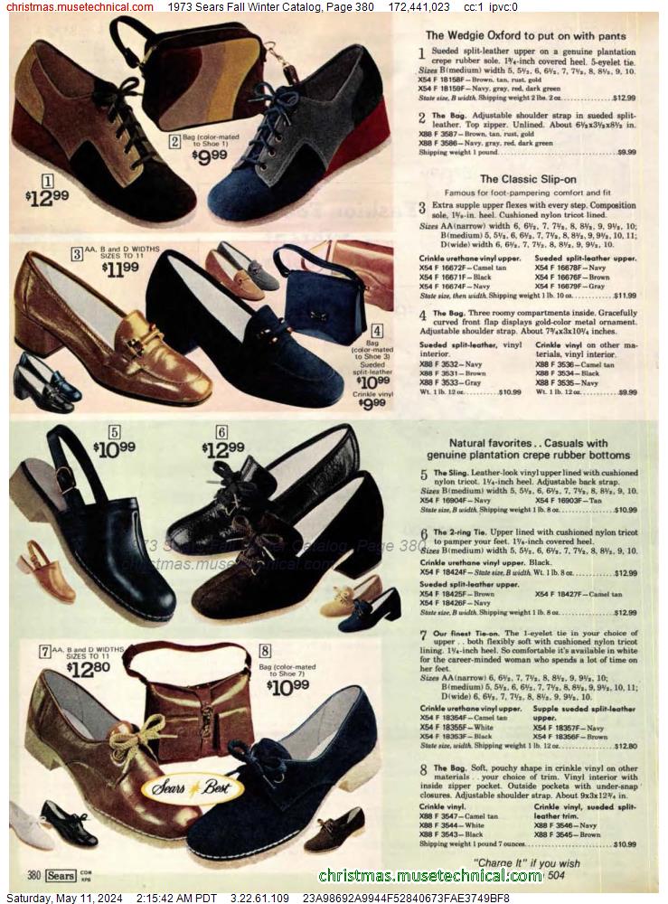 1973 Sears Fall Winter Catalog, Page 380