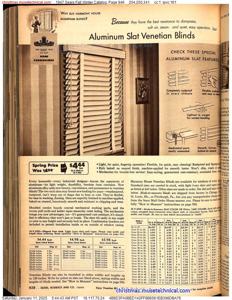 1947 Sears Fall Winter Catalog, Page 946