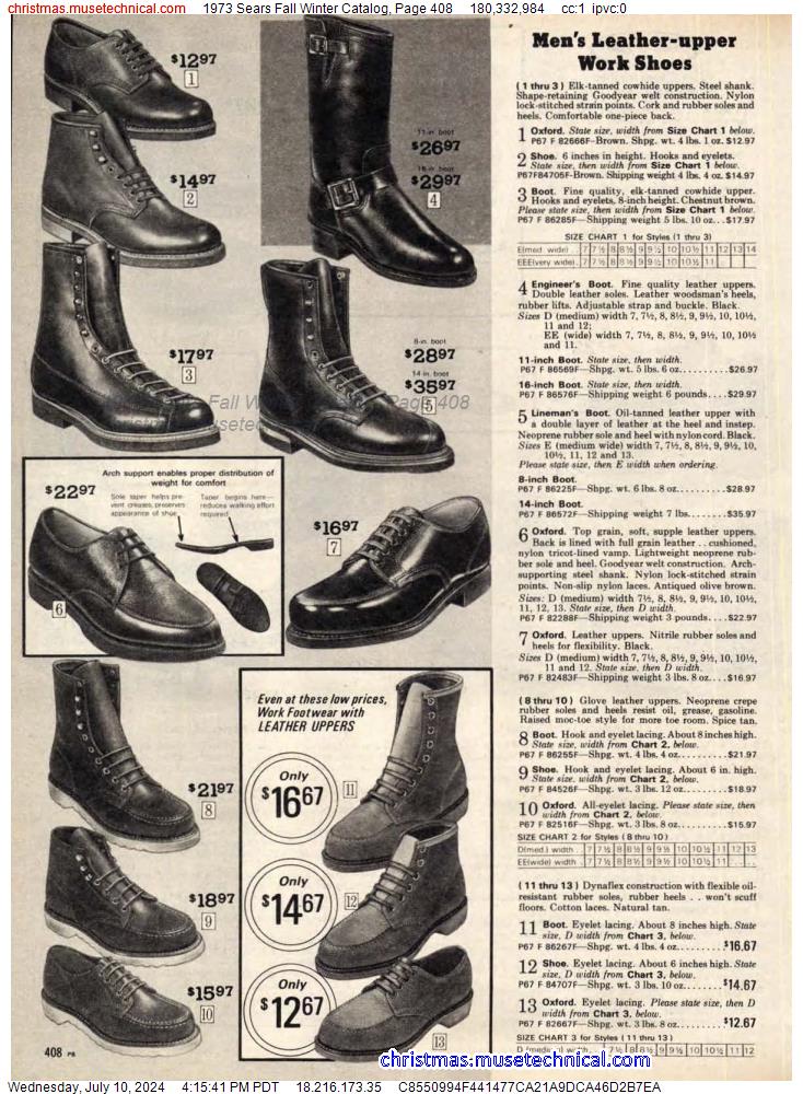 1973 Sears Fall Winter Catalog, Page 408