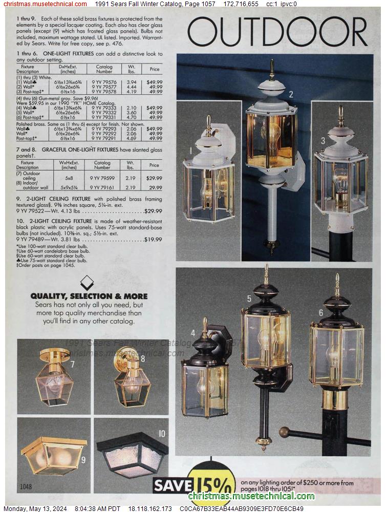 1991 Sears Fall Winter Catalog, Page 1057