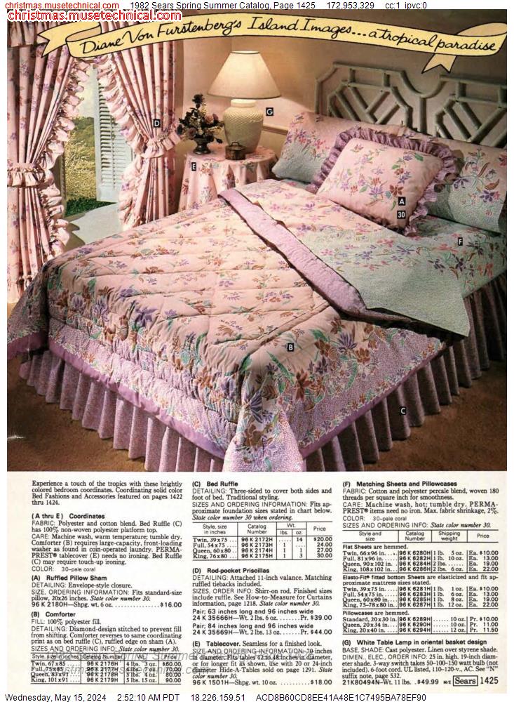 1982 Sears Spring Summer Catalog, Page 1425