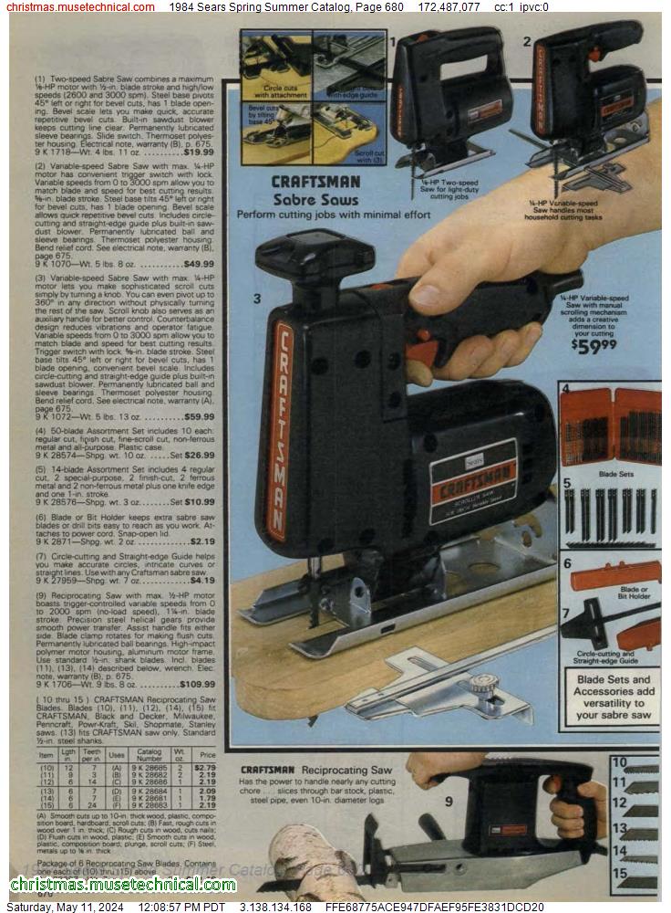 1984 Sears Spring Summer Catalog, Page 680