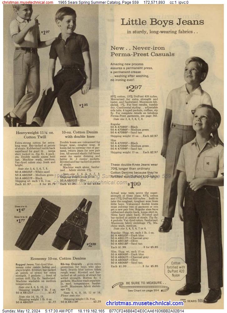 1965 Sears Spring Summer Catalog, Page 559