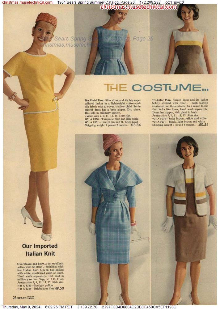1961 Sears Spring Summer Catalog, Page 26