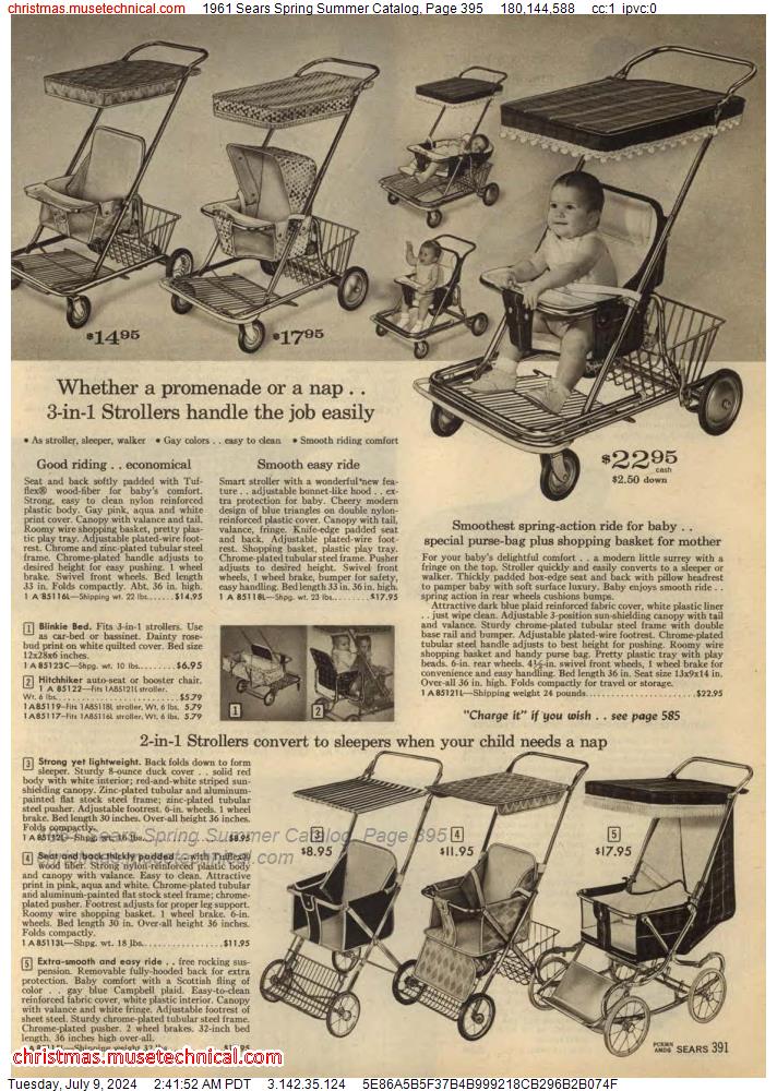 1961 Sears Spring Summer Catalog, Page 395