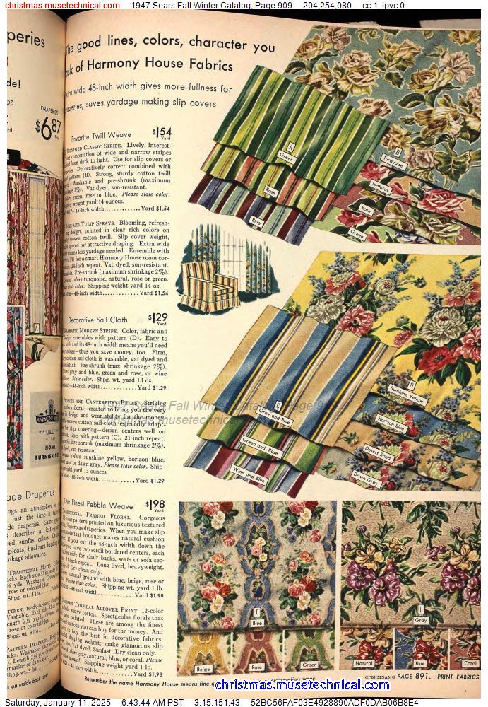 1947 Sears Fall Winter Catalog, Page 909