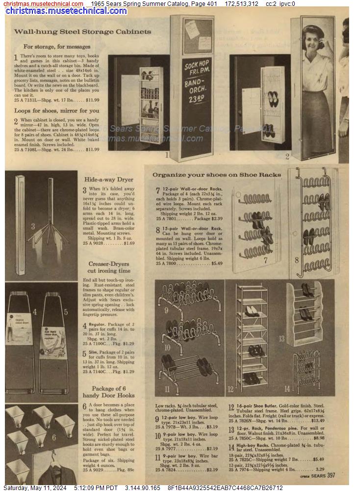 1965 Sears Spring Summer Catalog, Page 401