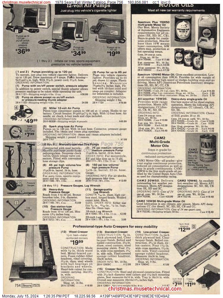 1978 Sears Fall Winter Catalog, Page 756