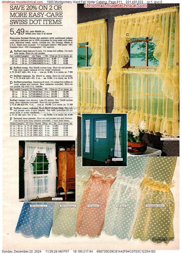 1985 Montgomery Ward Fall Winter Catalog, Page 811