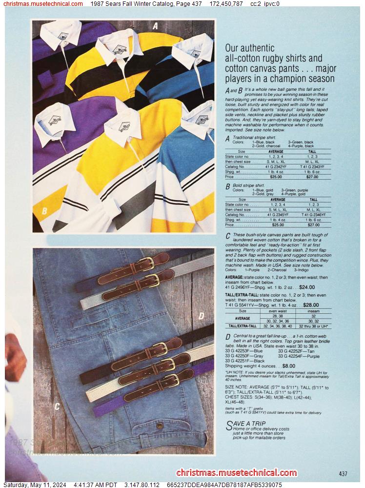 1987 Sears Fall Winter Catalog, Page 437
