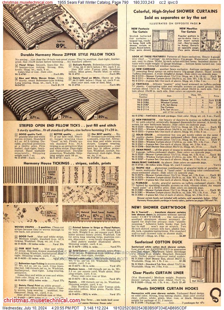 1955 Sears Fall Winter Catalog, Page 790