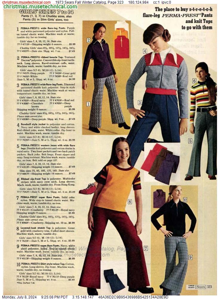 1973 Sears Fall Winter Catalog, Page 323