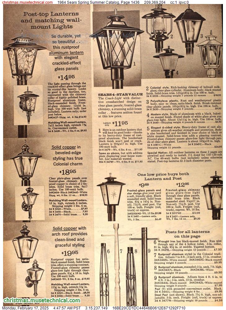 1964 Sears Spring Summer Catalog, Page 1436