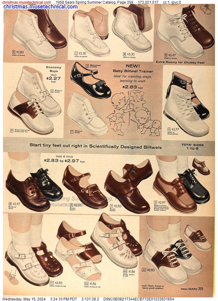 1958 Sears Spring Summer Catalog, Page 359