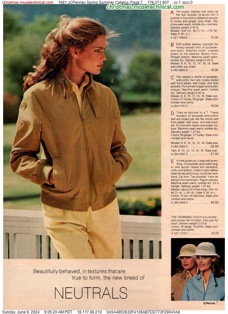 1981 JCPenney Spring Summer Catalog, Page 7
