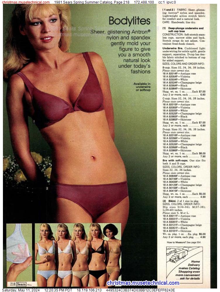 1981 Sears Spring Summer Catalog, Page 218