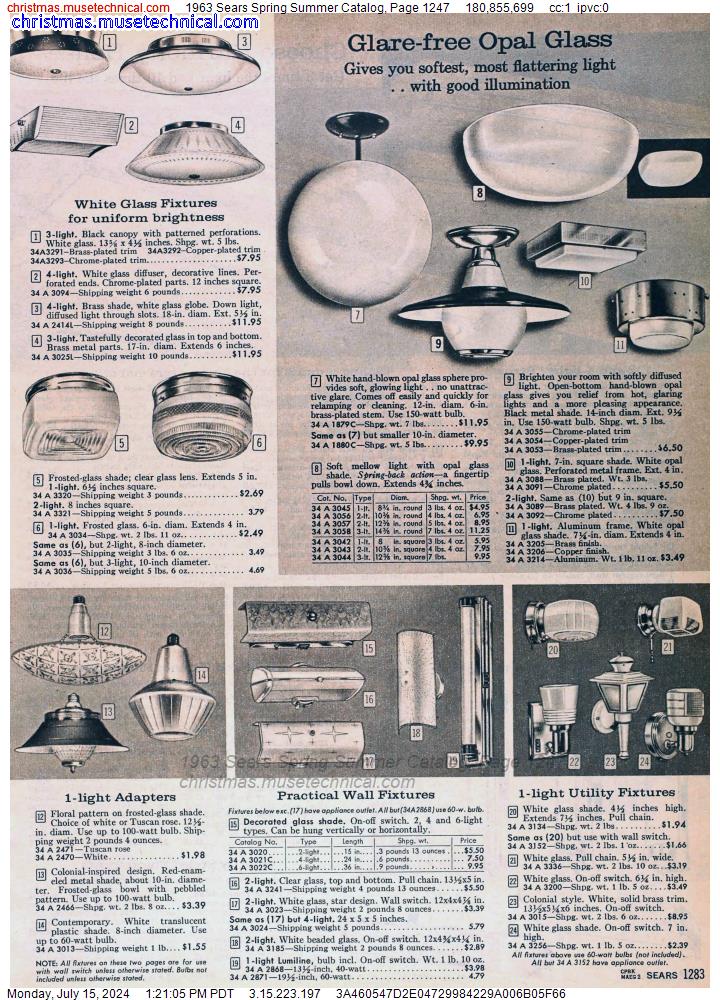 1963 Sears Spring Summer Catalog, Page 1247
