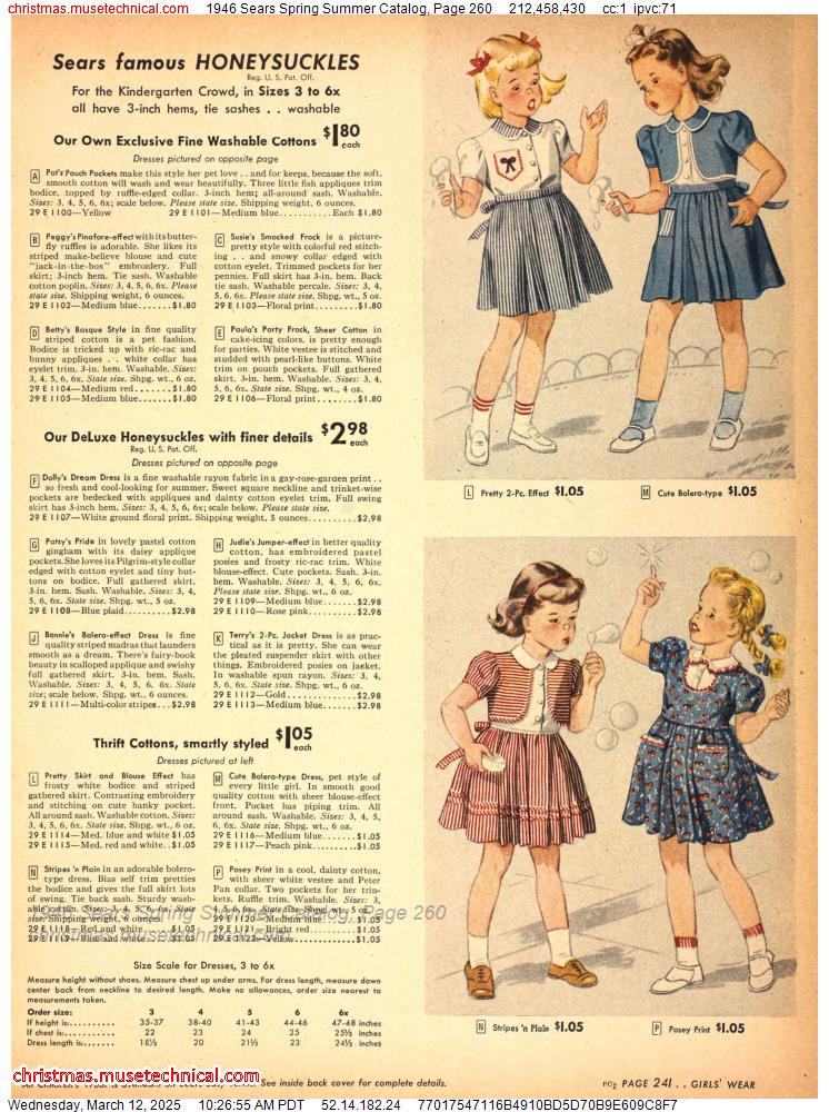 1946 Sears Spring Summer Catalog, Page 260