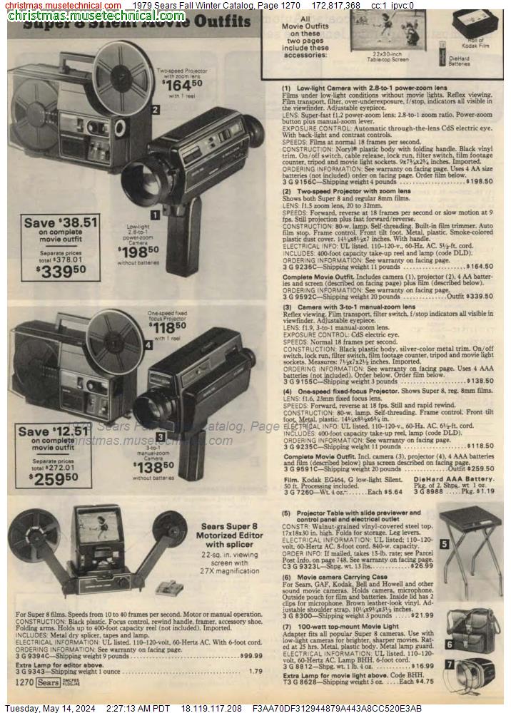 1979 Sears Fall Winter Catalog, Page 1270