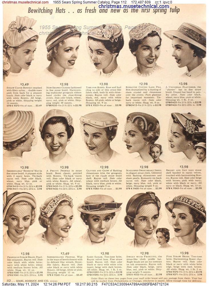1955 Sears Spring Summer Catalog, Page 112