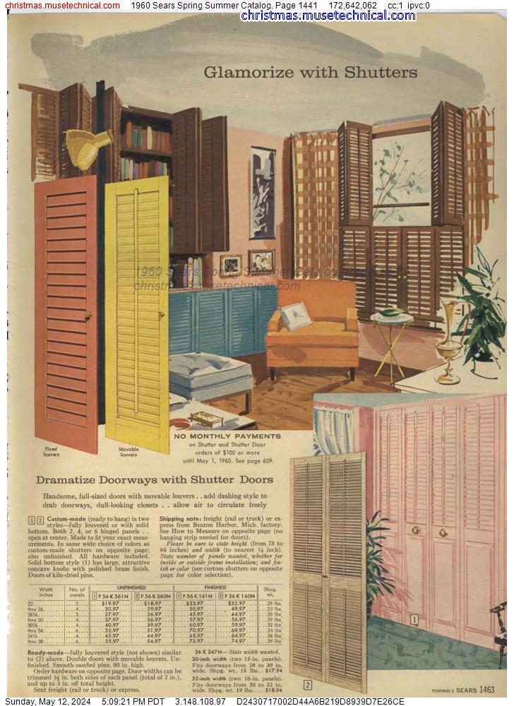 1960 Sears Spring Summer Catalog, Page 1441