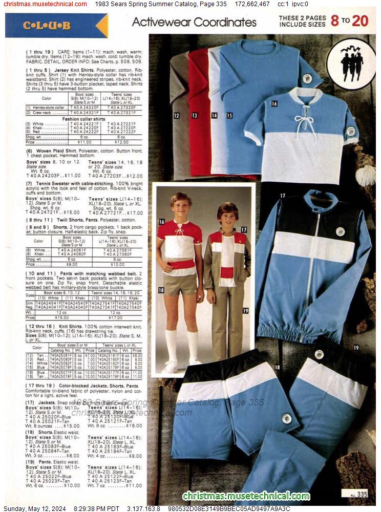 1983 Sears Spring Summer Catalog, Page 335