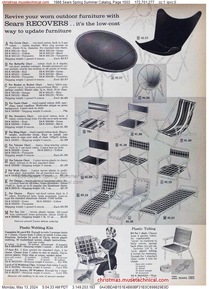 1966 Sears Spring Summer Catalog, Page 1503