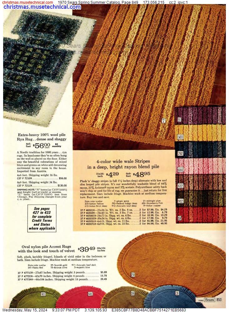 1970 Sears Spring Summer Catalog, Page 849