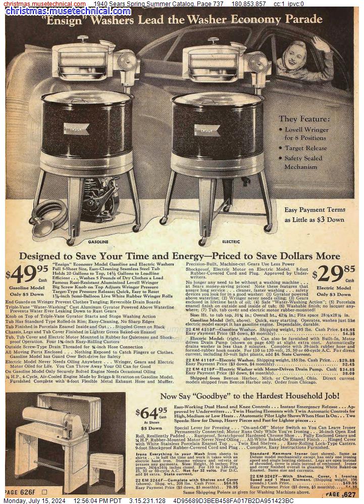 1940 Sears Spring Summer Catalog, Page 737