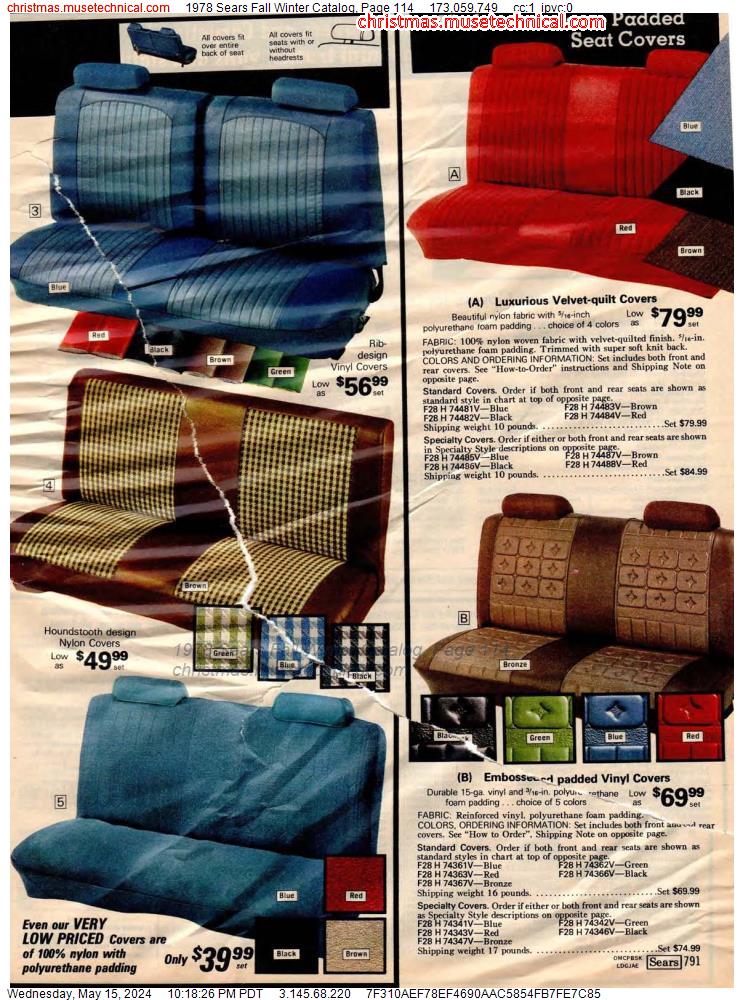 1978 Sears Fall Winter Catalog, Page 114
