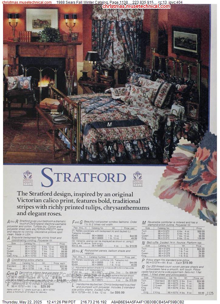 1988 Sears Fall Winter Catalog, Page 1138
