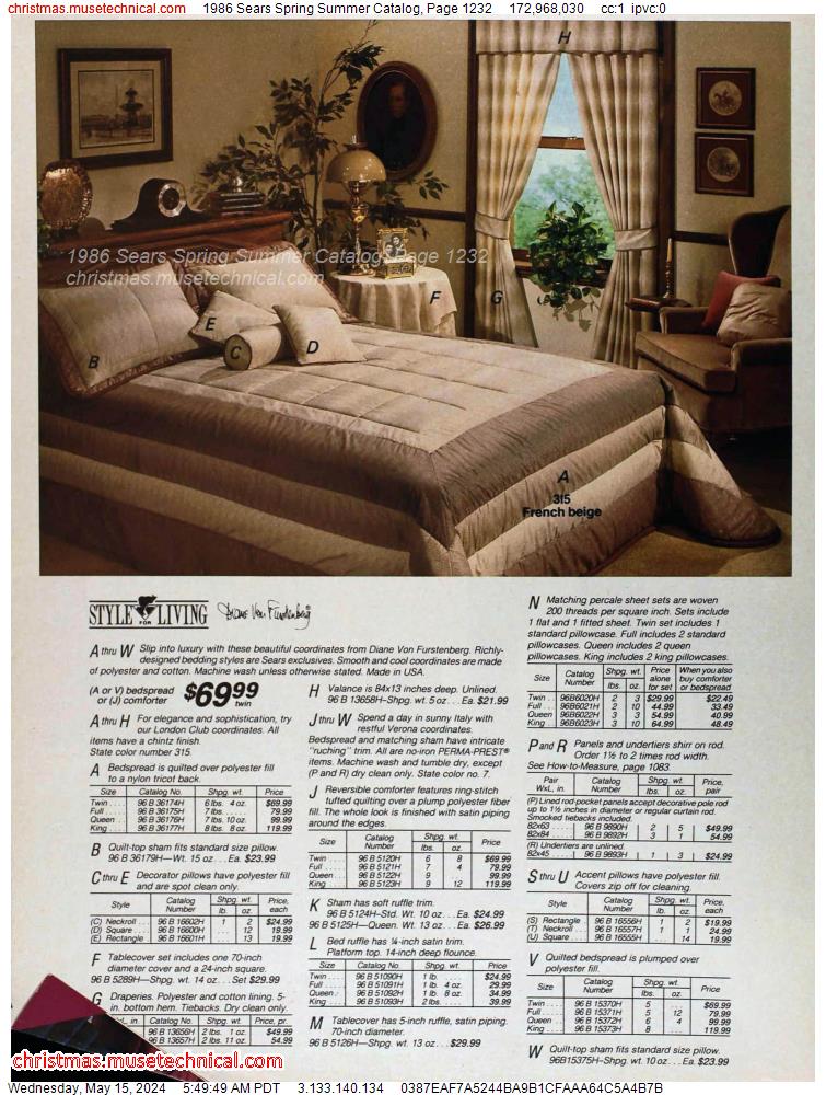 1986 Sears Spring Summer Catalog, Page 1232