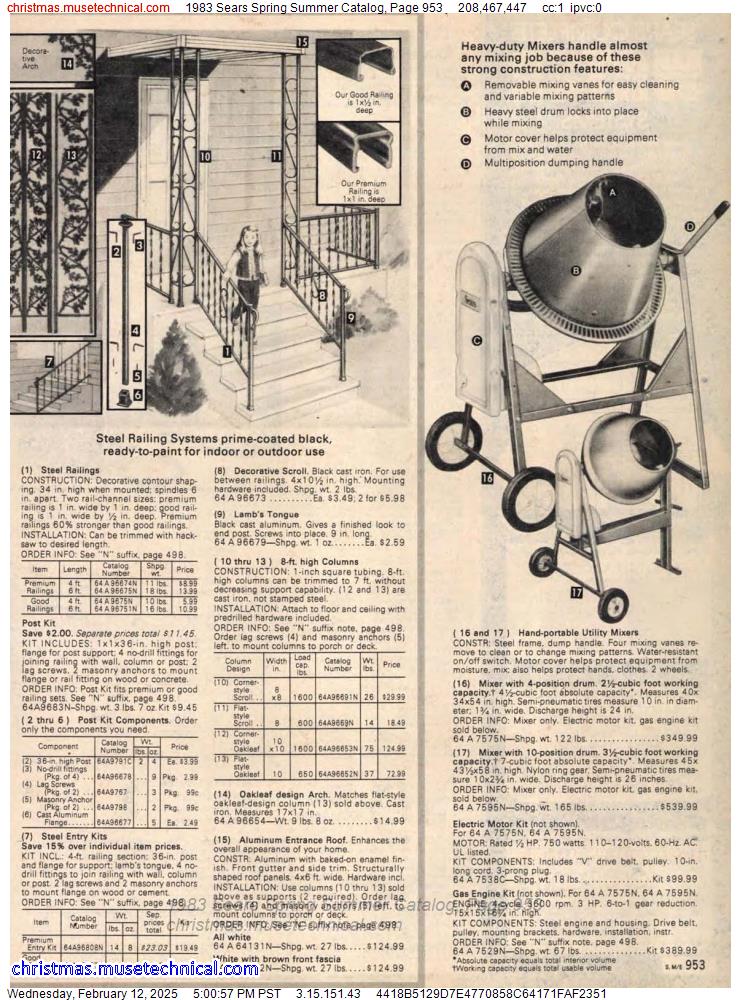 1983 Sears Spring Summer Catalog, Page 953