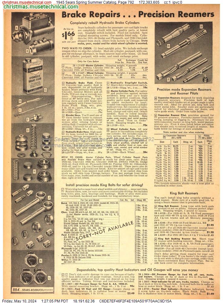 1945 Sears Spring Summer Catalog, Page 792