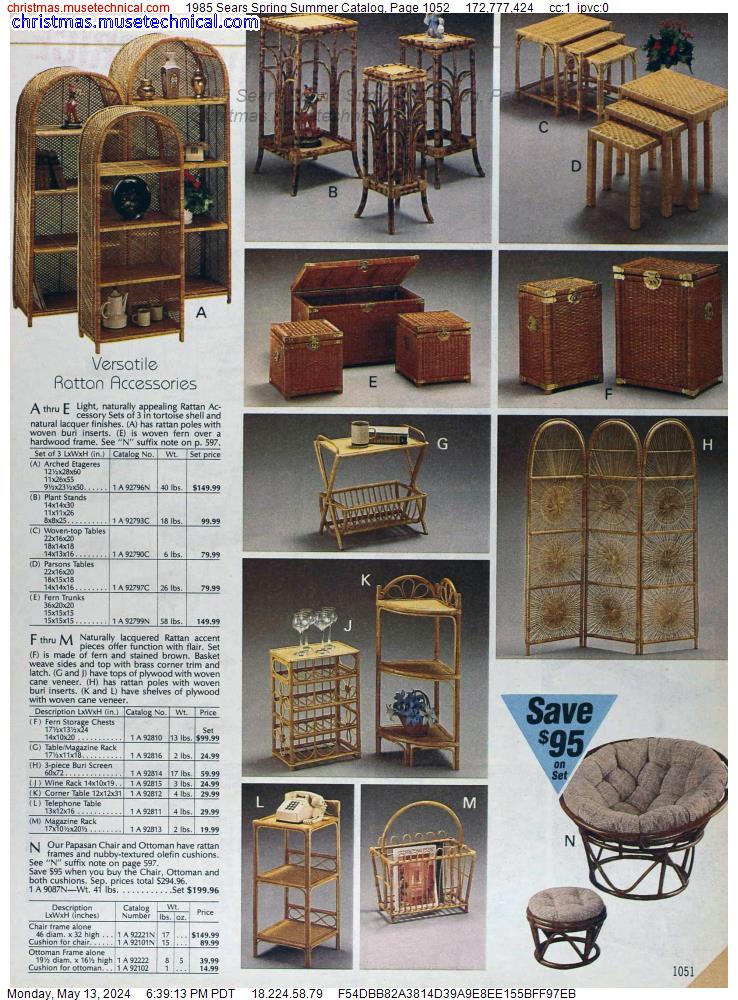 1985 Sears Spring Summer Catalog, Page 1052