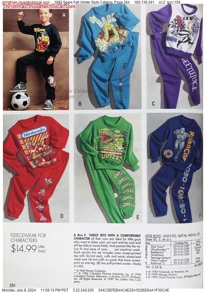 1990 Sears Fall Winter Style Catalog, Page 284