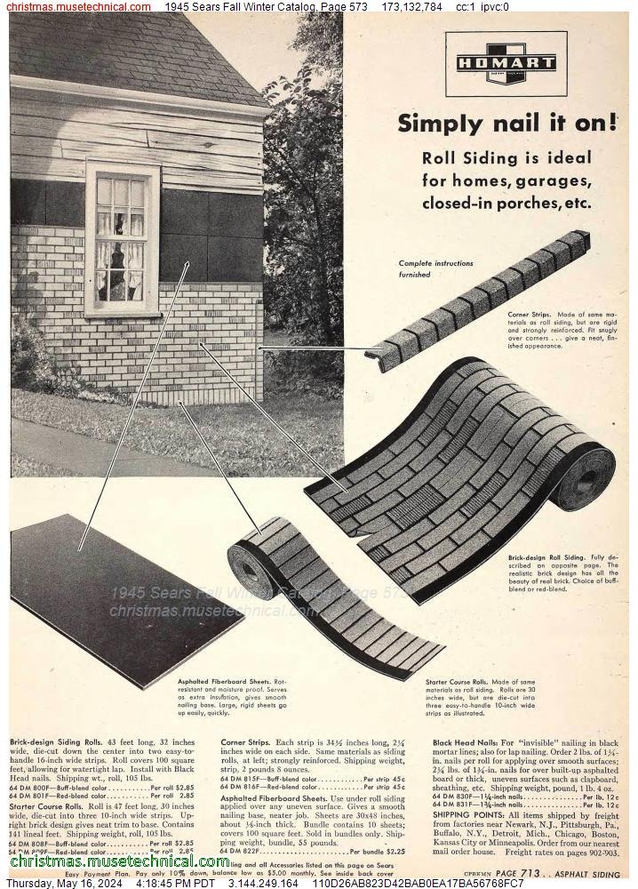 1945 Sears Fall Winter Catalog, Page 573